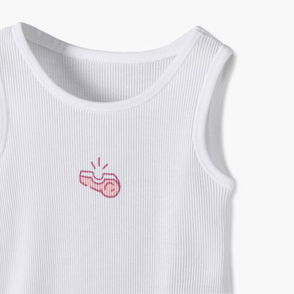 Pack of 7 Juniors Round Neck Sleeveless Bodysuit with Print