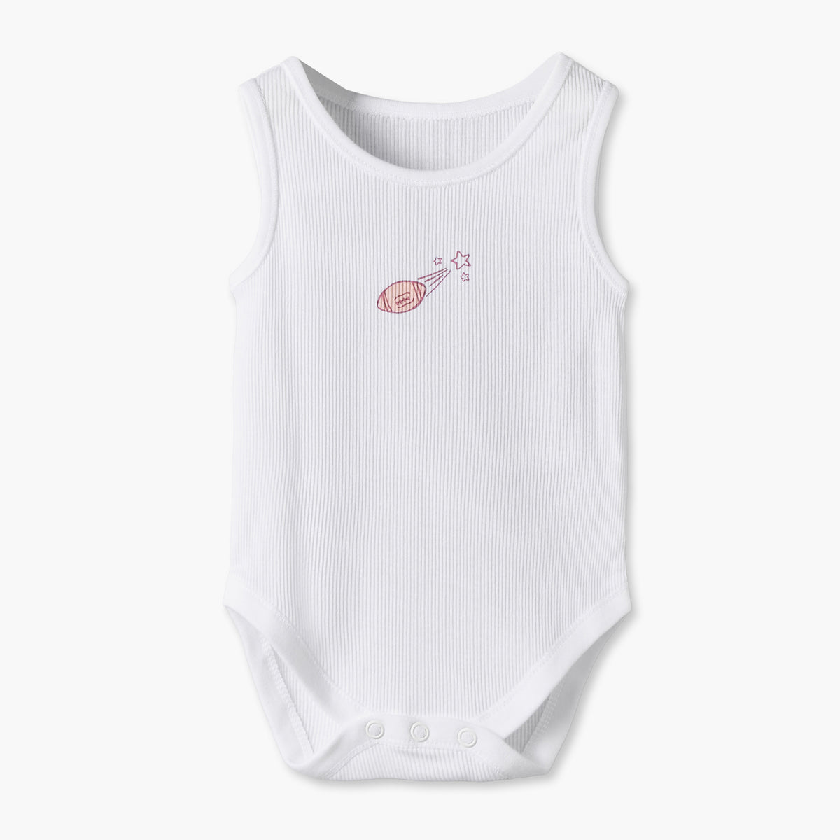 Pack of 7 Juniors Round Neck Sleeveless Bodysuit with Print