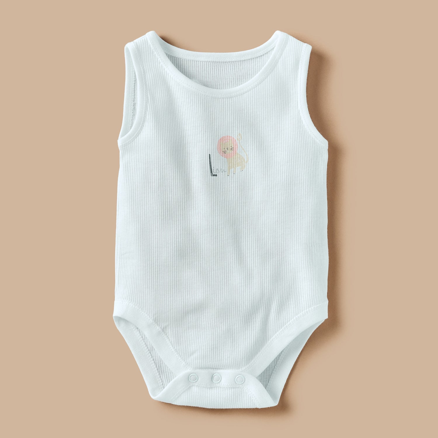 Juniors Animal Print Sleeveless Bodysuit with Button Closure - Set of 7