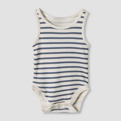 Juniors Animal Print Sleeveless Bodysuit with Button Closure - Set of 7