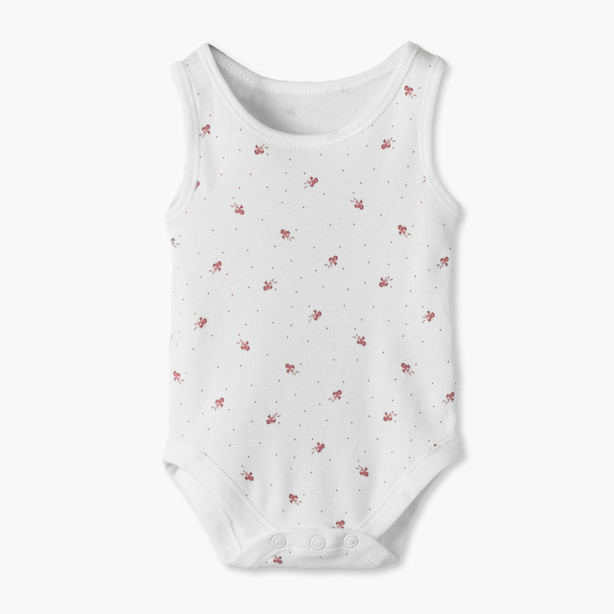 Pack of 5 Juniors Crew Neck Sleeveless Bodysuit with Floral Print