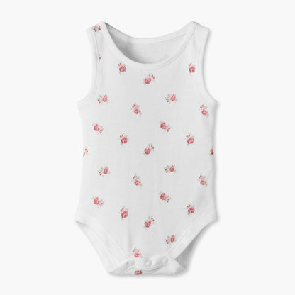 Pack of 5 Juniors Crew Neck Sleeveless Bodysuit with Floral Print