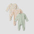 Pack of 3 Juniors Cotton Round Neck Long Sleeves Sleepsuit with Zip Closure - Multicolour / 12-18 mths