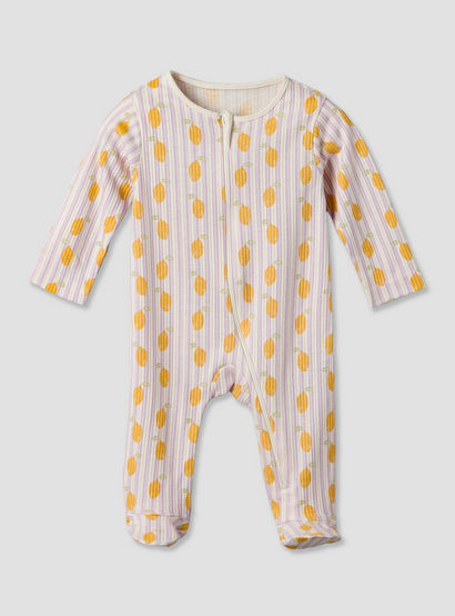 Pack of 3 Juniors Cotton Round Neck Long Sleeves Sleepsuit with Zip Closure-baby-girls-clothing-nightwear-sleepsuits-image-3