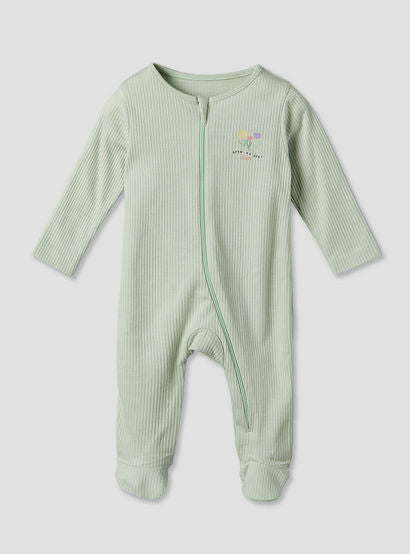 Pack of 3 Juniors Cotton Round Neck Long Sleeves Sleepsuit with Zip Closure-baby-girls-clothing-nightwear-sleepsuits-image-4