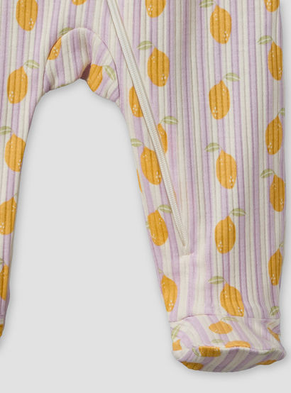 Pack of 3 Juniors Cotton Round Neck Long Sleeves Sleepsuit with Zip Closure-baby-girls-clothing-nightwear-sleepsuits-image-7