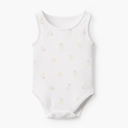 Pack of 5 Juniors Crew Neck Sleeveless Bodysuit with Assorted Print