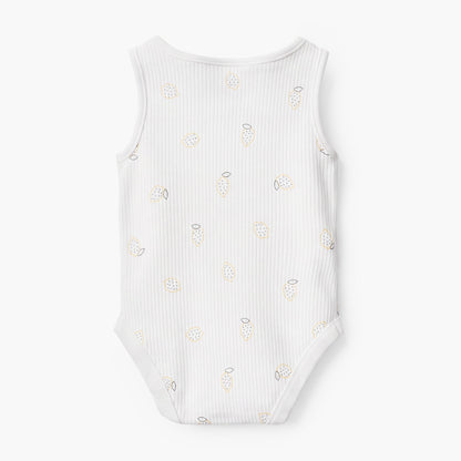 Pack of 5 Juniors Crew Neck Sleeveless Bodysuit with Assorted Print