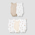 Juniors Round Neck Bodysuit with Snap Button Closure - Cotton - Sleeveless - Set of 5 - Beige / 18-24 mths