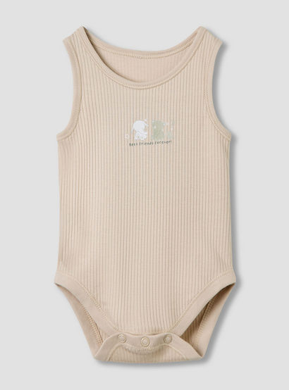 Juniors Round Neck Bodysuit with Snap Button Closure - Cotton - Sleeveless - Set of 5-promo_babyshop_Buy2for115_UAE130126-image-2