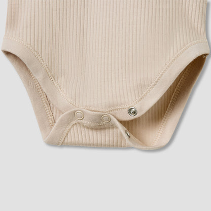 Juniors Round Neck Bodysuit with Snap Button Closure - Cotton - Sleeveless - Set of 5