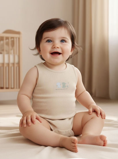 Juniors Round Neck Bodysuit with Snap Button Closure - Cotton - Sleeveless - Set of 5-promo_babyshop_Buy2for115_UAE130126-image-9
