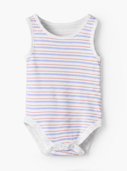 Pack of 5 Juniors Crew Neck Sleeveless Bodysuit with Nautical Print-baby-boys-clothing-bodysuits-image-3