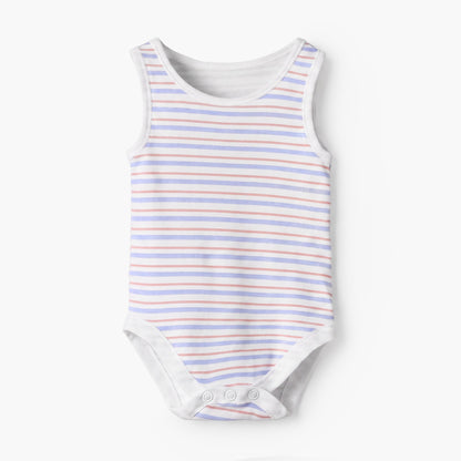 Pack of 5 Juniors Crew Neck Sleeveless Bodysuit with Nautical Print