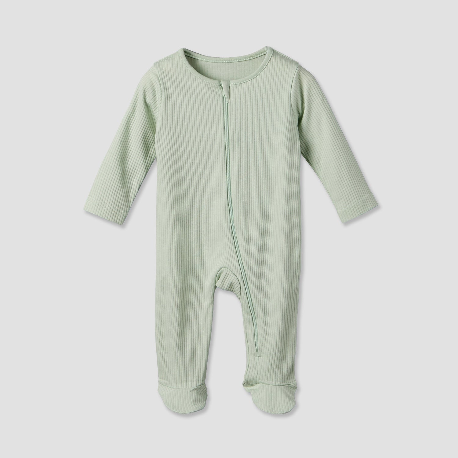 Pack of 3 Juniors Cotton Round Neck Long Sleeves Sleepsuit with Ribbed Design