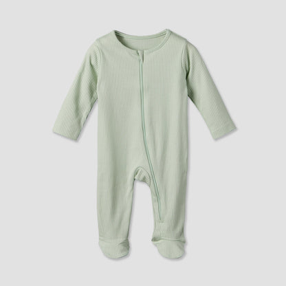 Pack of 3 Juniors Cotton Round Neck Long Sleeves Sleepsuit with Ribbed Design