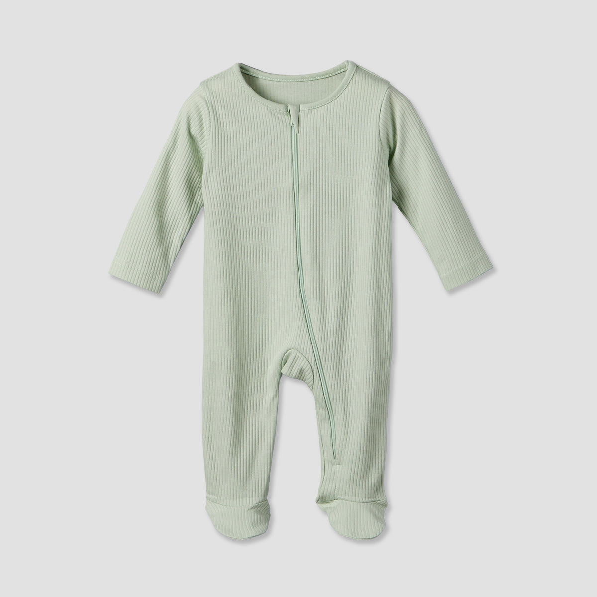 Pack of 3 Juniors Cotton Round Neck Long Sleeves Sleepsuit with Ribbed Design