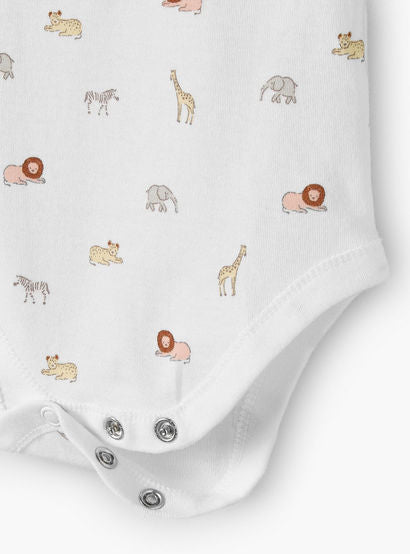 Pack of 5 Juniors Crew Neck Sleeveless Bodysuit with Safari Print-baby-boys-clothing-bodysuits-image-10