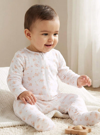 Pack of 5 Juniors Cotton Crew Neck Long Sleeves Sleepsuit with Assorted Print-baby-girls-clothing-nightwear-sleepsuits-image-2