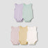 Juniors Round Neck Bodysuit with Texture - Cotton - Sleeveless - Set of 5 - Multicolour / 12-18 mths