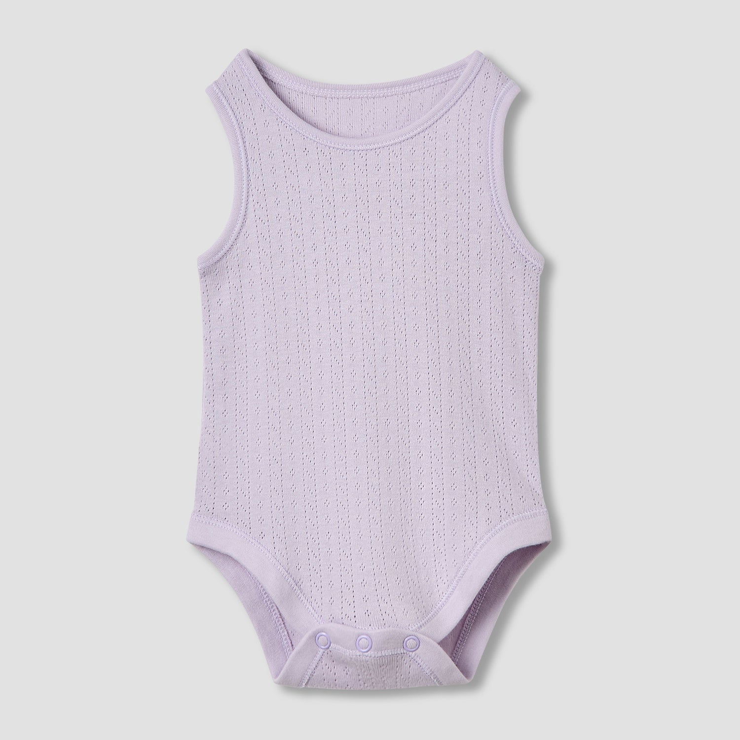 Juniors Round Neck Bodysuit with Texture - Cotton - Sleeveless - Set of 5
