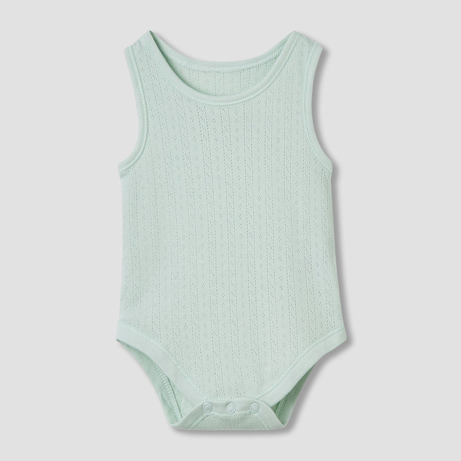 Juniors Round Neck Bodysuit with Texture - Cotton - Sleeveless - Set of 5