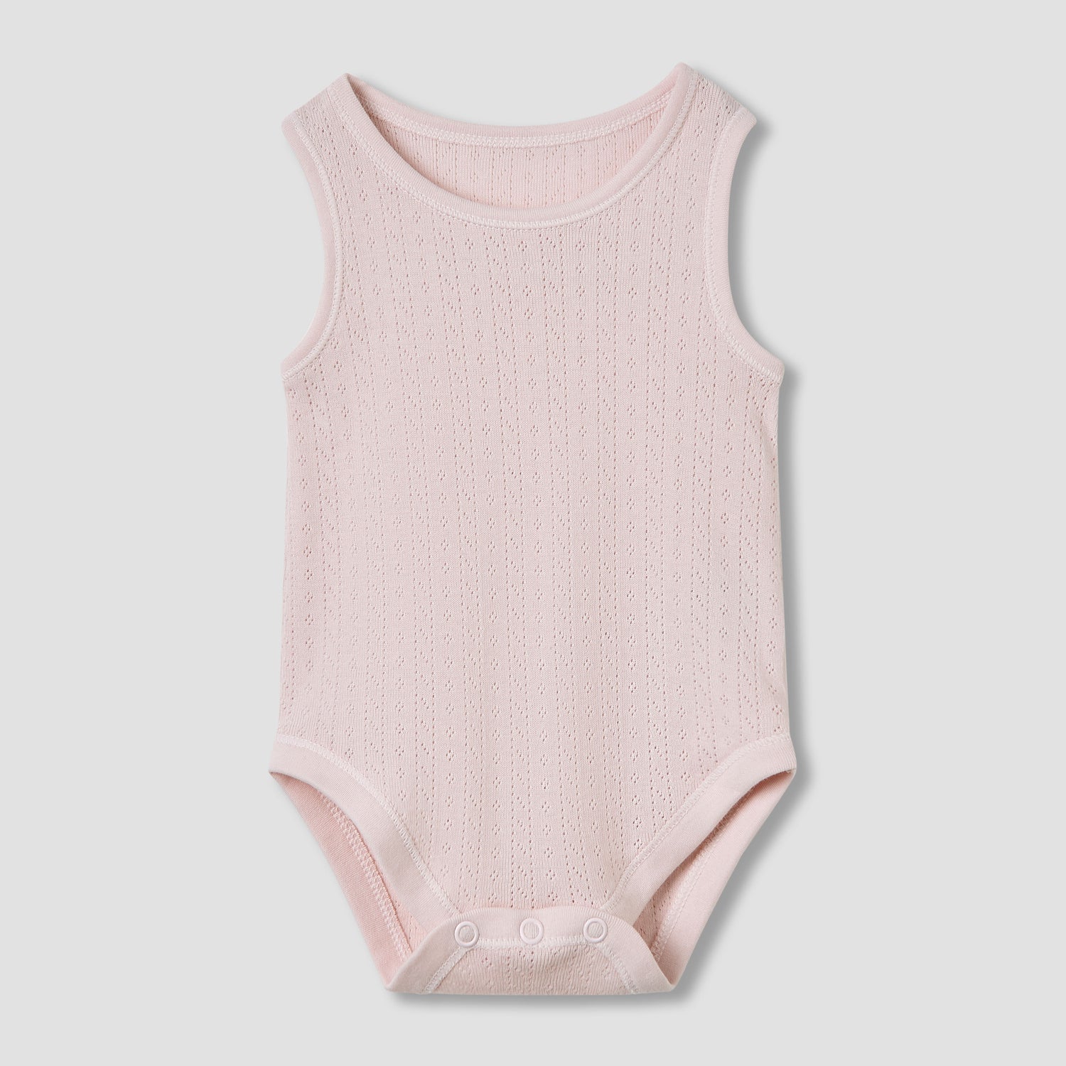 Juniors Round Neck Bodysuit with Texture - Cotton - Sleeveless - Set of 5