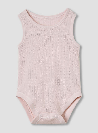 Juniors Round Neck Bodysuit with Texture - Cotton - Sleeveless - Set of 5-promo_babyshop_Buy2for115_UAE130126-image-4