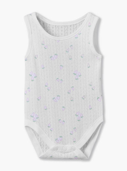 Pack of 7 Juniors Cotton Crew Neck Sleeveless Bodysuit with Snap Button Closure-baby-girls-clothing-bodysuits-image-3