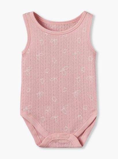 Pack of 7 Juniors Cotton Crew Neck Sleeveless Bodysuit with Snap Button Closure-baby-girls-clothing-bodysuits-image-7