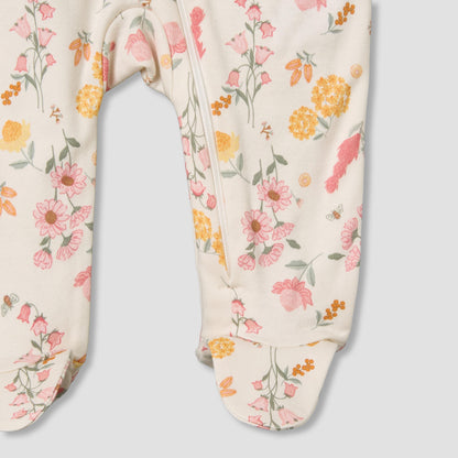 Pack of 5 Juniors Cotton Crew Neck Long Sleeves Sleepsuit with Floral Print