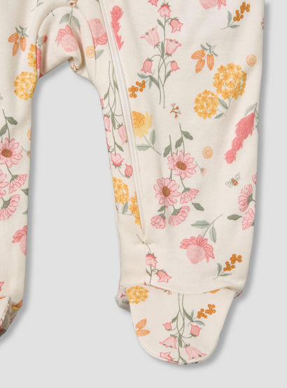 Pack of 5 Juniors Cotton Crew Neck Long Sleeves Sleepsuit with Floral Print-baby-girls-clothing-nightwear-sleepsuits-image-8