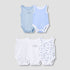 Juniors Printed Sleeveless Bodysuit with Snap Button Closure - Set of 5 - Blue / 12-18 mths