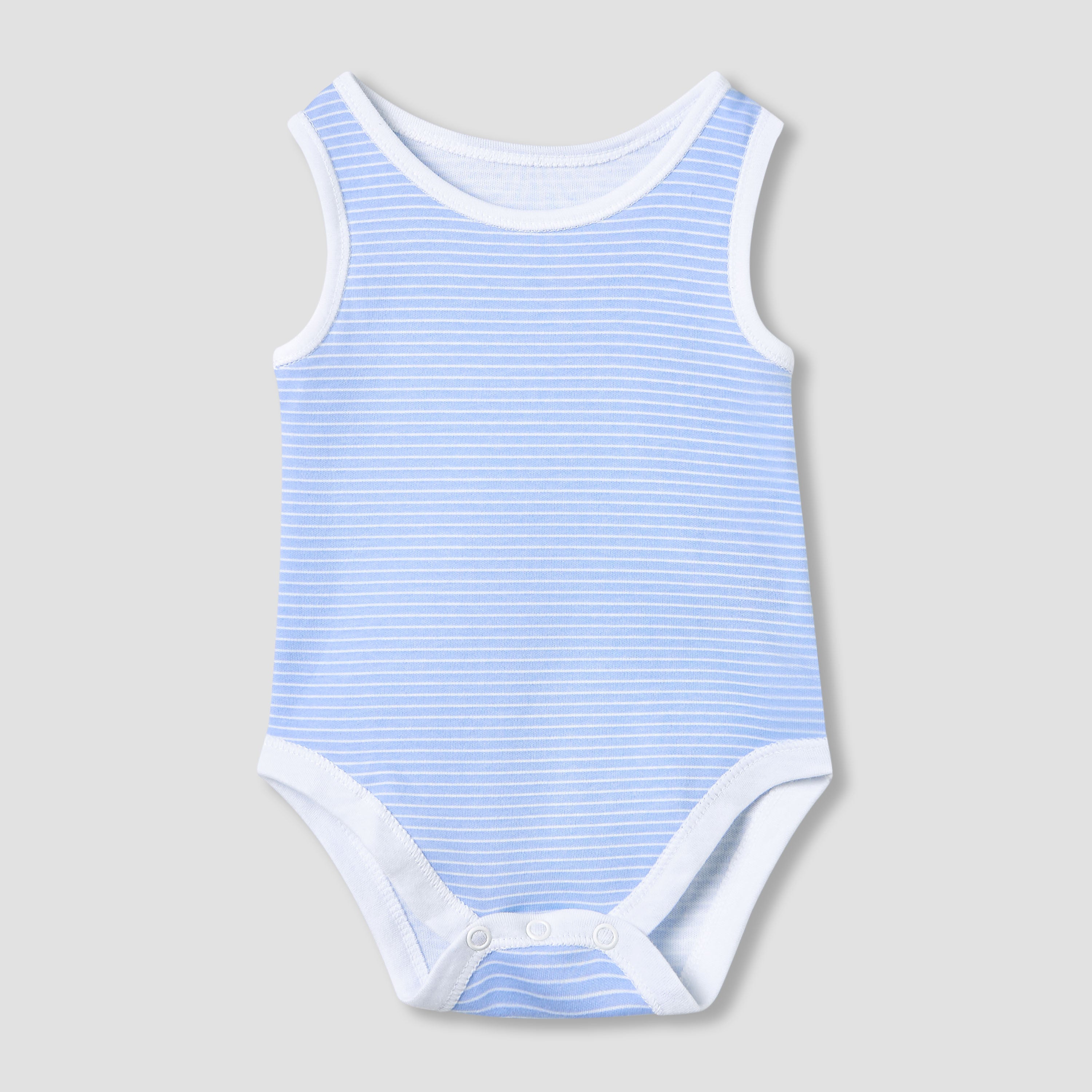 Juniors Printed Sleeveless Bodysuit with Snap Button Closure - Set of 5