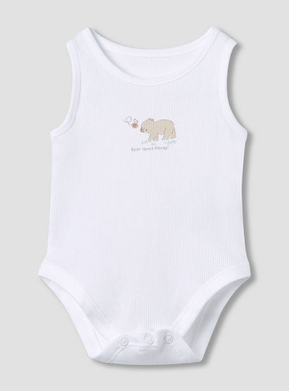 Juniors Round Neck Bodysuit with Snap Button Closure - Cotton - Sleeveless - Set of 5-promo_babyshop_Buy2for115_UAE130126-image-2