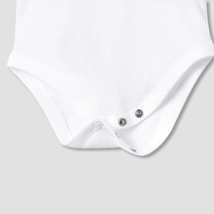 Juniors Round Neck Bodysuit with Snap Button Closure - Cotton - Sleeveless - Set of 5