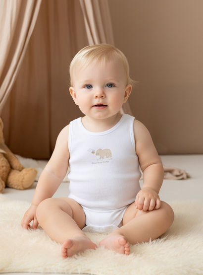 Juniors Round Neck Bodysuit with Snap Button Closure - Cotton - Sleeveless - Set of 5-promo_babyshop_Buy2for115_UAE130126-image-8