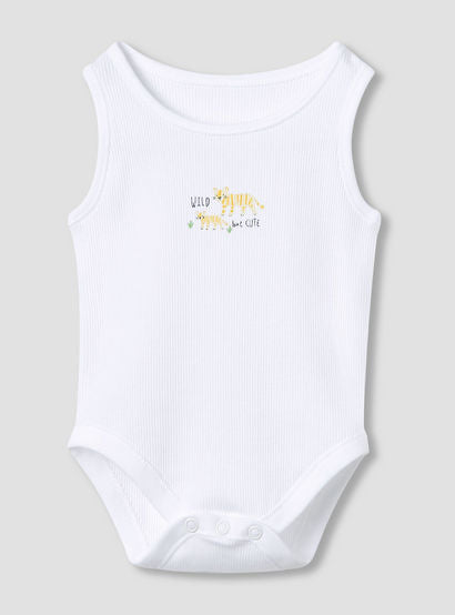Juniors Round Neck Bodysuit with Snap Button Closure - Cotton - Sleeveless - Set of 5-promo_babyshop_Buy2for115_UAE130126-image-2