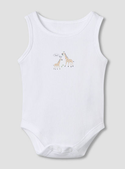 Juniors Round Neck Bodysuit with Snap Button Closure - Cotton - Sleeveless - Set of 5-promo_babyshop_Buy2for115_UAE130126-image-5