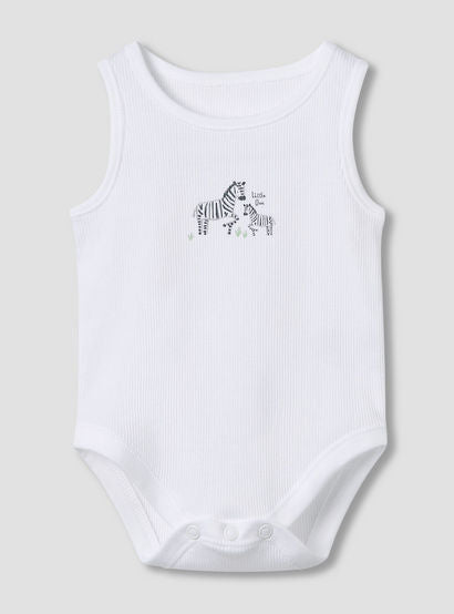 Juniors Round Neck Bodysuit with Snap Button Closure - Cotton - Sleeveless - Set of 5-promo_babyshop_Buy2for115_UAE130126-image-6