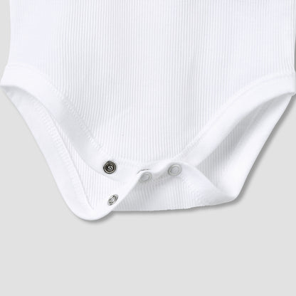 Juniors Round Neck Bodysuit with Snap Button Closure - Cotton - Sleeveless - Set of 5