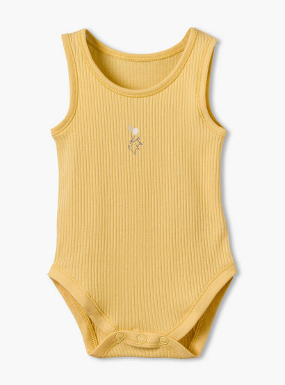 Pack of 7 Juniors Round Neck Sleeveless Bodysuit with Snap Button Closure-baby-boys-clothing-bodysuits-image-3