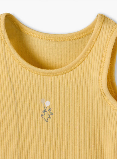 Pack of 7 Juniors Round Neck Sleeveless Bodysuit with Snap Button Closure-baby-boys-clothing-bodysuits-image-7