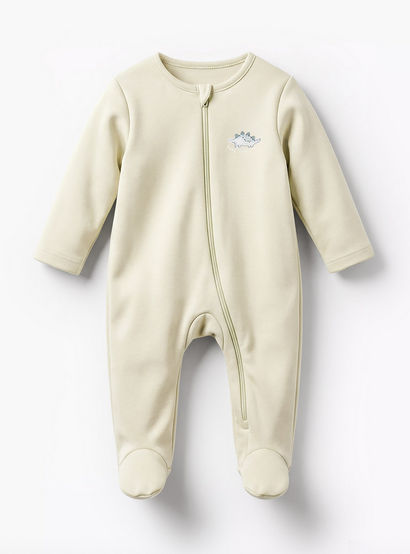 Pack of 5 Juniors Cotton Round Neck Long Sleeves Sleepsuit with Dinosaur Print-baby-boys-clothing-nightwear-sleepsuits-image-5