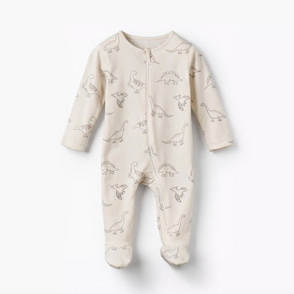 Pack of 5 Juniors Cotton Round Neck Long Sleeves Sleepsuit with Dinosaur Print