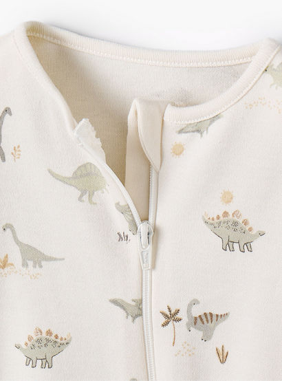 Pack of 5 Juniors Cotton Round Neck Long Sleeves Sleepsuit with Dinosaur Print-baby-boys-clothing-nightwear-sleepsuits-image-8
