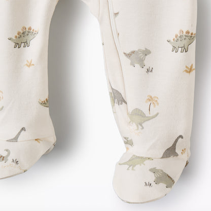 Pack of 5 Juniors Cotton Round Neck Long Sleeves Sleepsuit with Dinosaur Print