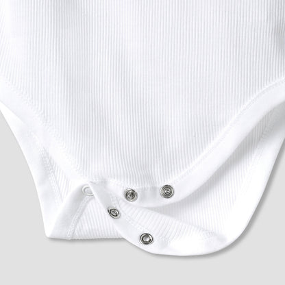 Juniors Round Neck Bodysuit with Snap Button Closure - Cotton - Sleeveless - Set of 7