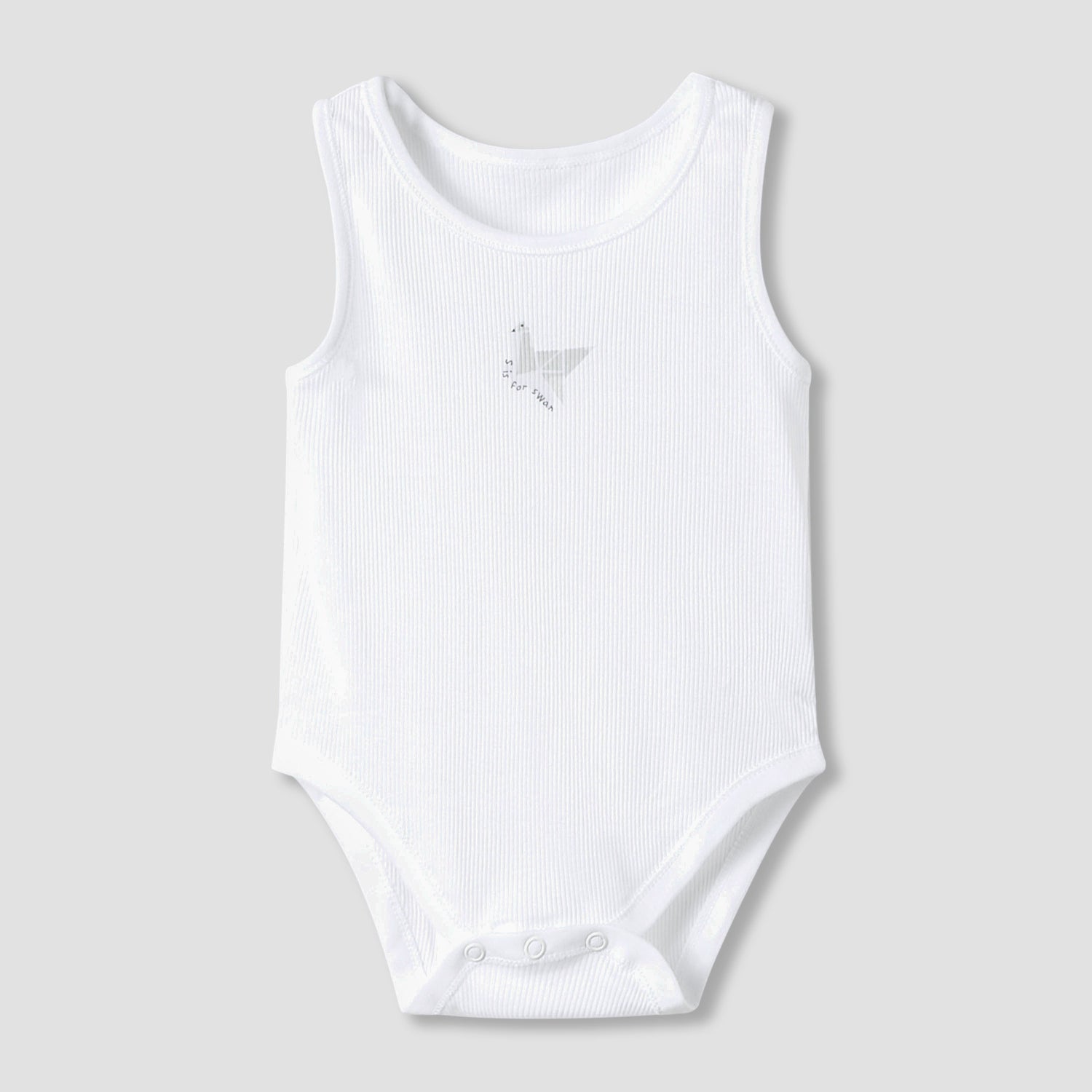 Juniors Round Neck Bodysuit with Snap Button Closure - Cotton - Sleeveless - Set of 7