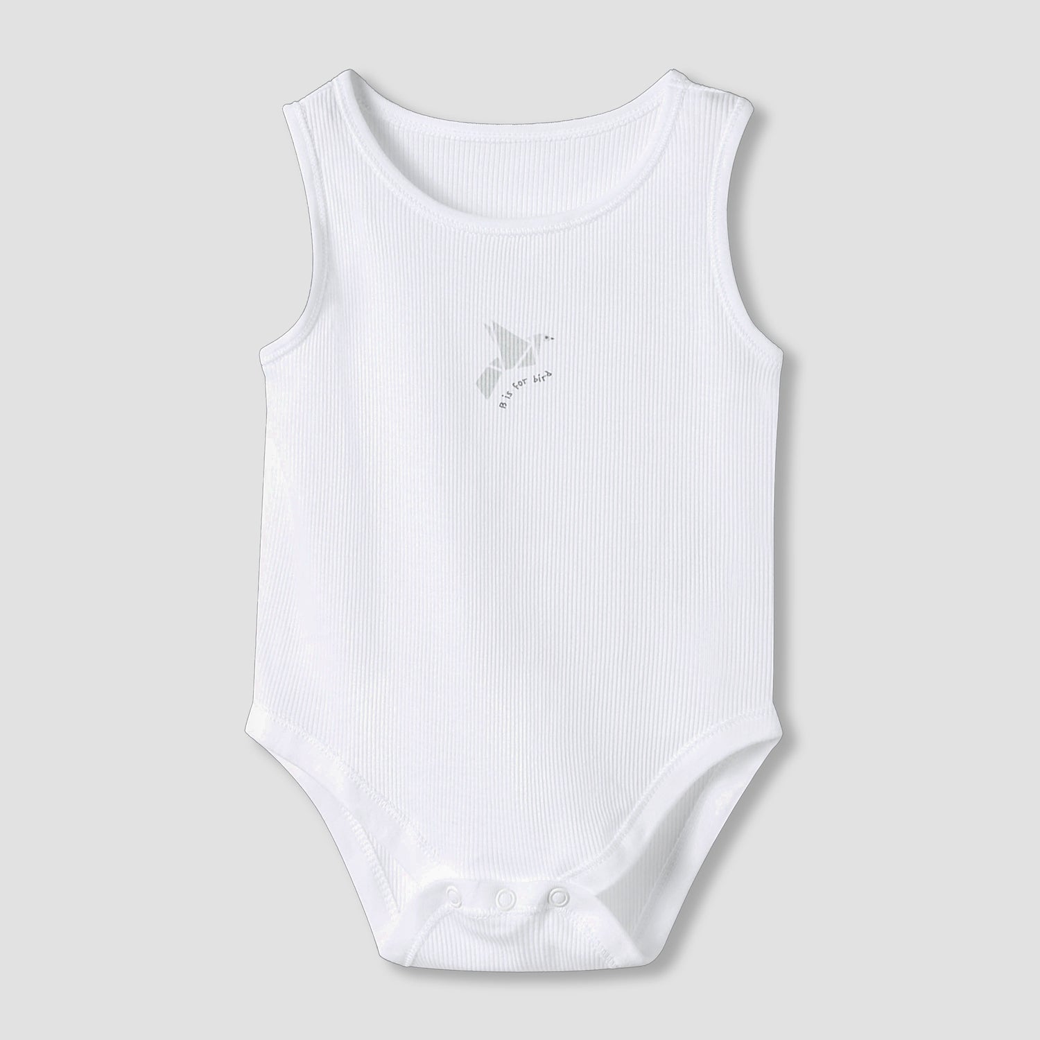 Juniors Round Neck Bodysuit with Snap Button Closure - Cotton - Sleeveless - Set of 7